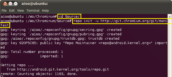 소스를 받아 올 준비를 하는 모습